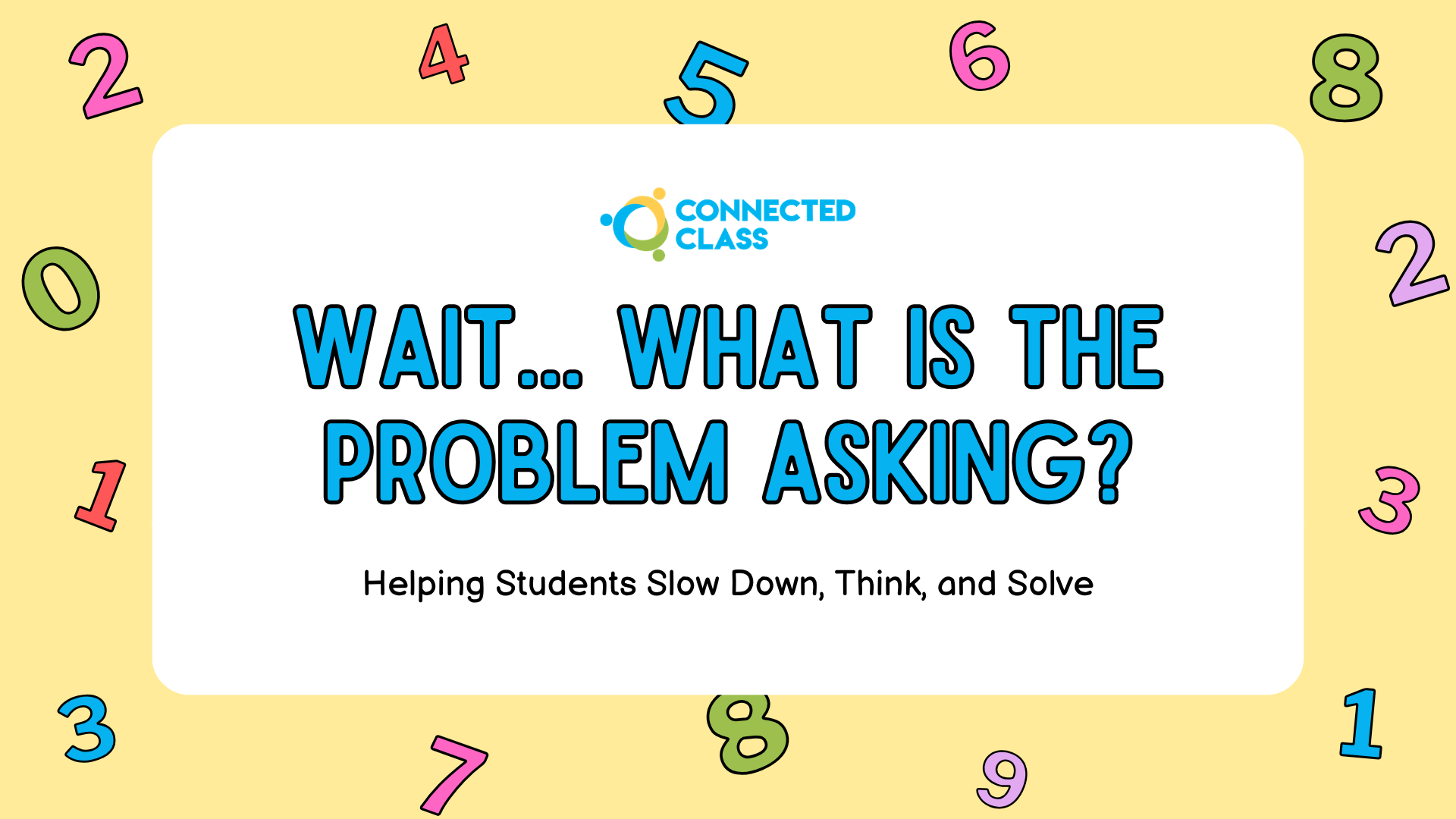 Wait... What Is the Problem Asking Helping Students Slow Down, Think, and Solve